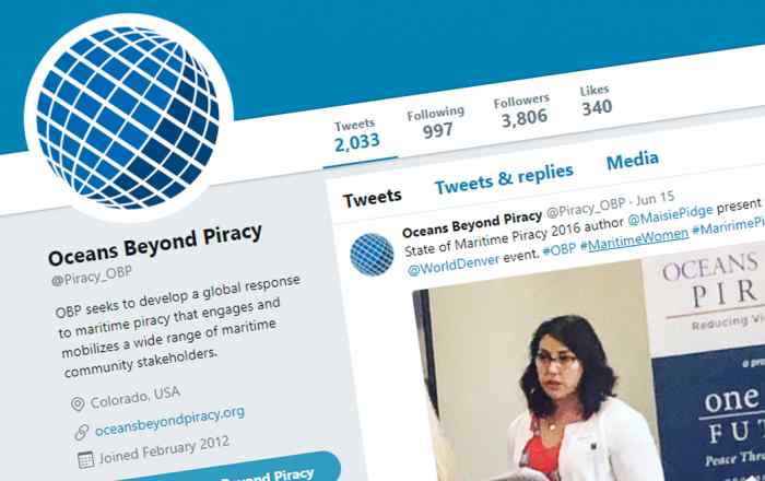 Oceans Beyond Piracy twitter engages maritime women