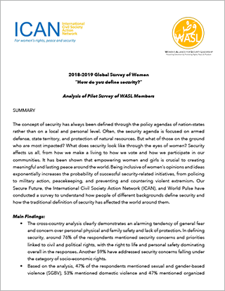 ICAN analysis of WPS Global Survey
